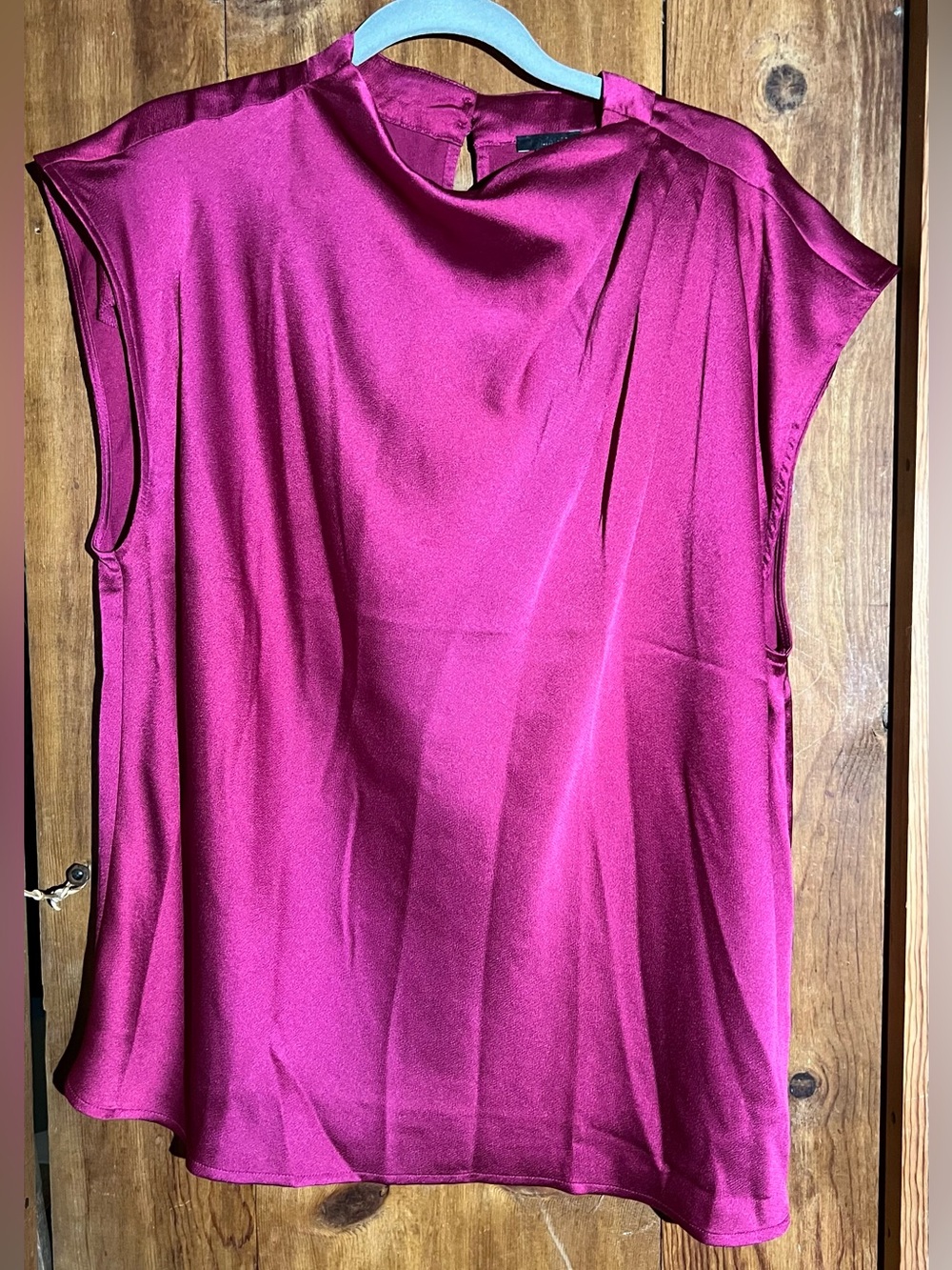 Ann Taylor Factory Magenta Satiny Blouse